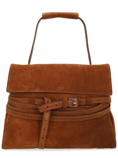 Moschino "tie Me" Bag In Brown