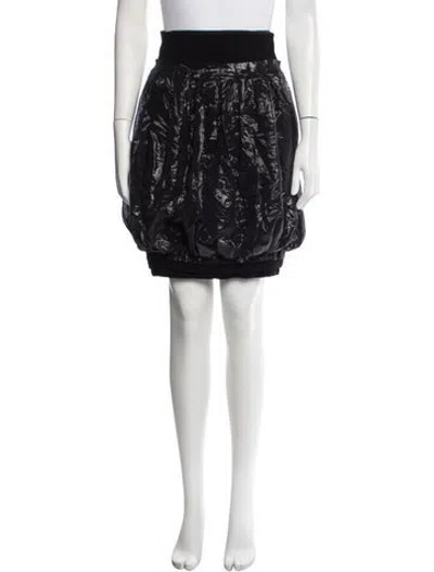 Pre-owned Moschino Virgin Wool Mini Skirt In Black