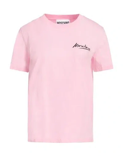 Moschino Woman T-shirt Pink Size 10 Cotton