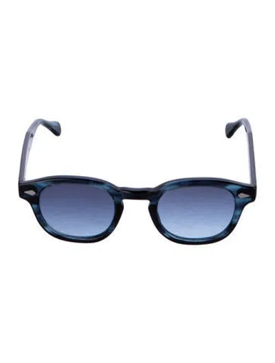 Pre-owned Moscot Round Gradient Sunglasses In Blue