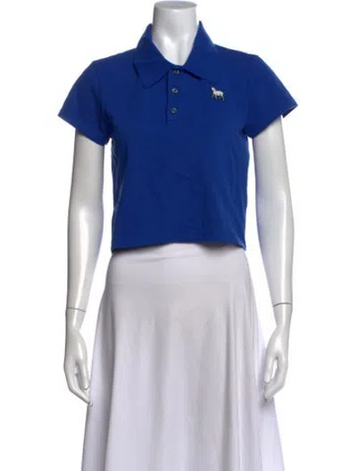 Pre-owned Mother Short Sleeve Polo W/ Tags In Blue