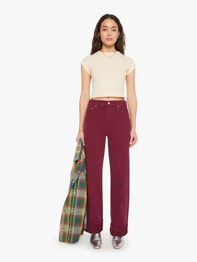 Mother The Dodger Zip Skimp Cuff Cabernet Pants In Multi - Size 23