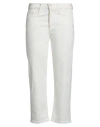 Mother Woman Jeans Ivory Size 25 Cotton, Elastane In White