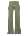 Mother Woman Jeans Military Green Size 24 Cotton, Lyocell, Elastane