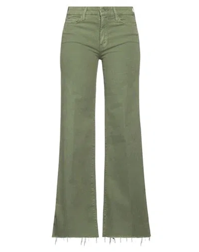 Mother Woman Jeans Military Green Size 24 Cotton, Lyocell, Elastane