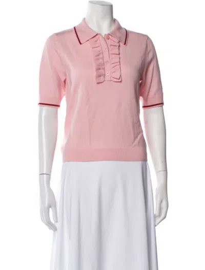 Pre-owned Mother Wool Short Sleeve Polo W/ Tags In Pink