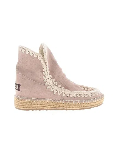 Pre-owned Mou Ankle Boots In Pink