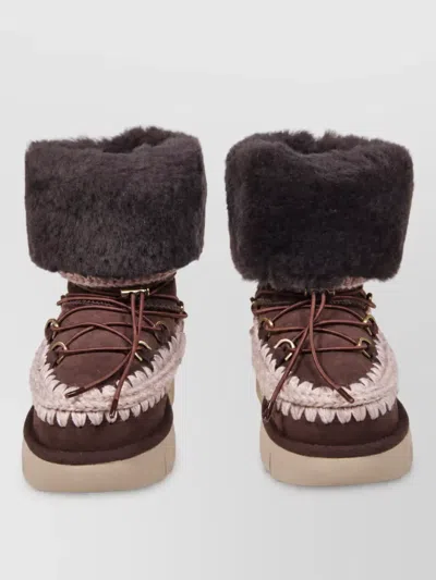 Mou Suede Slippers In Brown
