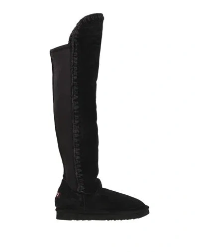 Mou Woman Boot Black Size 8 Leather