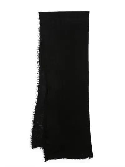 Mouleta Crochet-knit Cashmere Scarf In Black