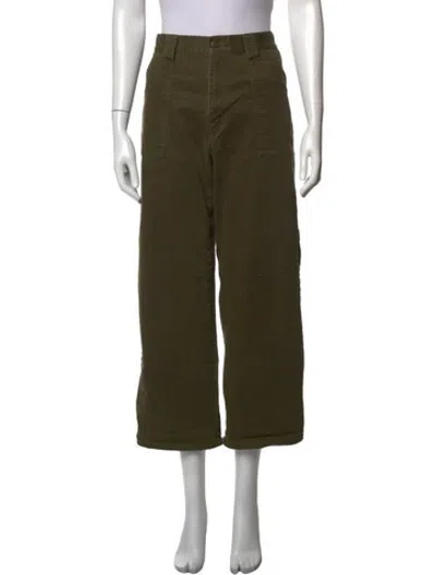 Pre-owned Moussy Wide Leg Pants In Green