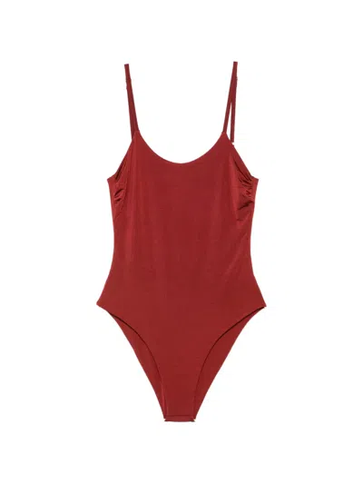 Moutaki Scoop-neck Swimsuit In Red