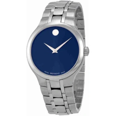 Pre-owned Movado 0606369 Men's Collection Blue Dial Bracelet Quartz Watch