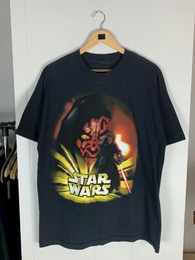 Pre-owned Movie X Star Wars Vintage Star Wars Episode 1 Darth Maul Shirt In Black