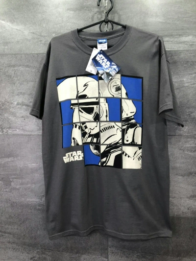 Pre-owned Movie X Star Wars Vintage Star Wars Storm Trooper Movie T-shirt Tee In Grey