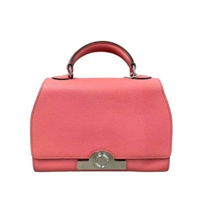 Pre-owned Moynat Calfskin Rejane Mini In Pink
