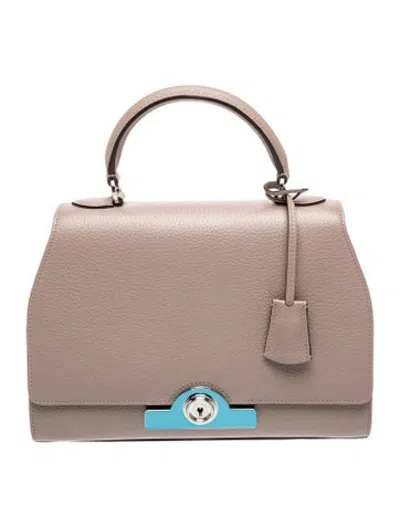 Pre-owned Moynat Leather Rejane Pm In Neutrals