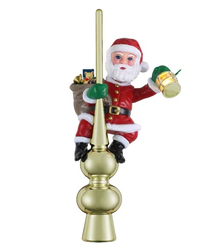 Mr. Christmas Animated Santa With 14" Lantern Tree Topper In Multi