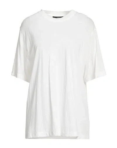 Mrt Woman T-shirt White Size Xl Cotton, Silk