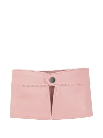 Mrz Pink Press-stud Collar In Gray