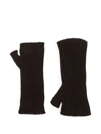 Mrz Wool And Cashmere Gloves In Brown