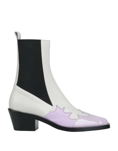 Msgm Ankle Boots In White