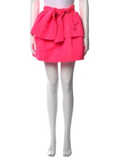 Pre-owned Msgm Ruffle Embellishment Mini Skirt In Pink