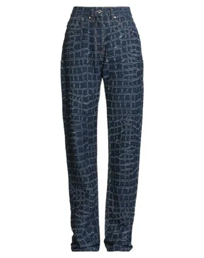 Msgm Woman Jeans Blue Size 10 Cotton