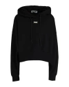 Msgm Woman Sweatshirt Black Size Xs Cotton, Polyester