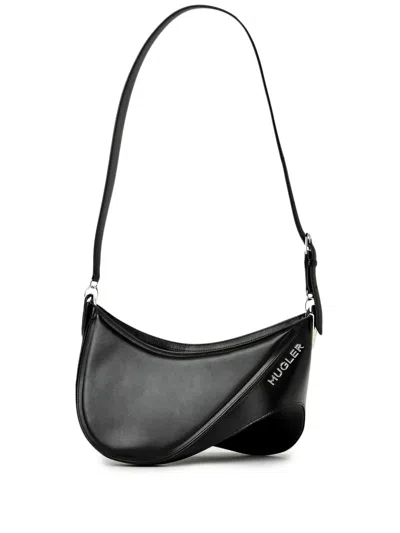Mugler Large Smooth Spiral Tote Bag In Schwarz
