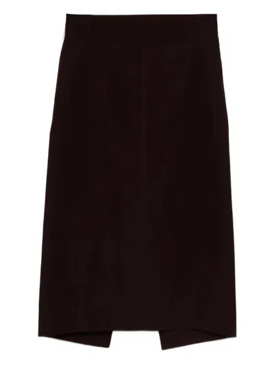 Mugler Midi Skirt In Purple