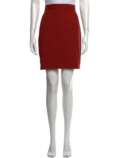 Pre-owned Mugler Mini Skirt In Orange
