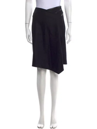 Pre-owned Mugler Vintage Midi Length Skirt In Black
