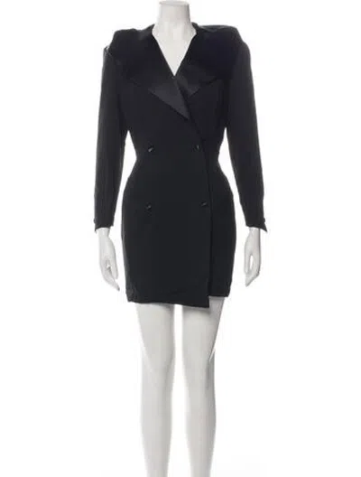 Pre-owned Mugler Vintage Mini Dress In Black