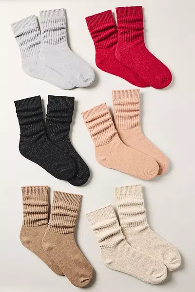Muk Luks Microfiber Crew Socks, Set Of 6 In Black