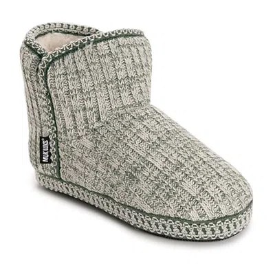 Muk Luks ml F 26 Ds Slippers Womens Memory Foam Slip Resistant Bootie Slippers In Green