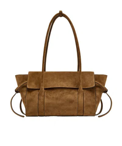 Mulberry Fleece-lined Tote Bag In Brown