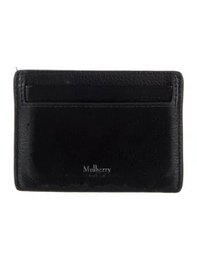 Pre-owned Mulberry Leather Card Holder In Black