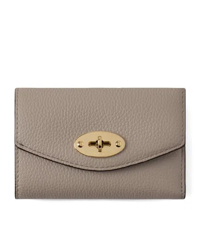 Mulberry Leather Folded Darley Wallet In Transparent