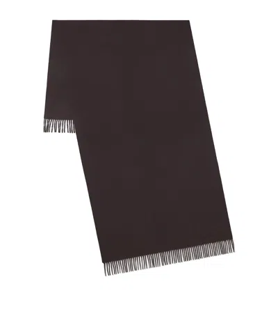 Mulberry Merino Wool Scarf In Black