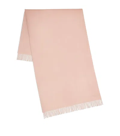 Mulberry Solid Merino Wool Scarf In Rosewater