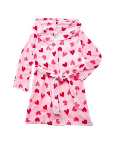 Multi René Rofé Frostie Hugs Ultra Fleece Hooded Robe In Pink