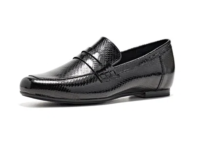 Munro Emily Women's Flat Shoes Black Leather Snake: 11 W (d)