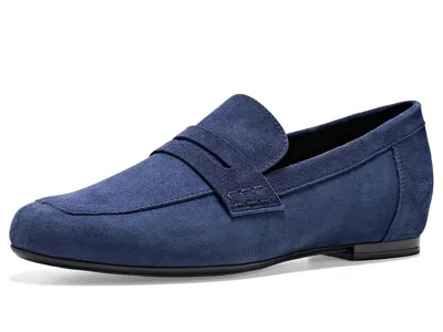 Munro Emily Women's Flat Shoes Navy Suede: 10 M (b), Leather In Blue