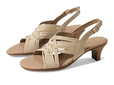 Munro Marianna Sandals Womens Beige Leather Open Toe Slingback Zogg3933 In Neutral