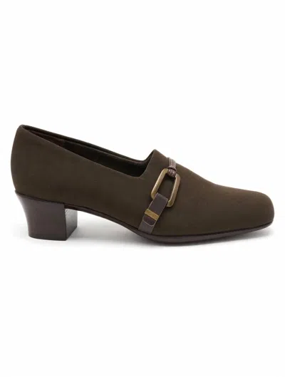 Munro Women's Cindi Heels In Brown Stretch Fabric