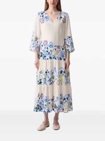 Munthe Floral-print Tiered Maxi Dress In Multi