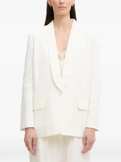 Munthe Shawl-lapel Single-breasted Blazer In White