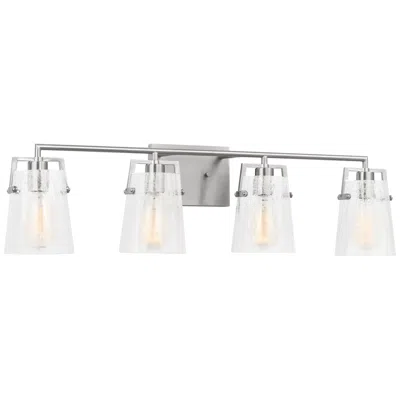 Murray Feiss Visual Comfort Studio Crofton 4 - Light Vanity A19 33.37" Brushed Nickel