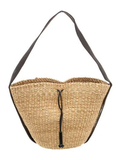 Pre-owned Muun Straw Shoulder Bag In Neutrals